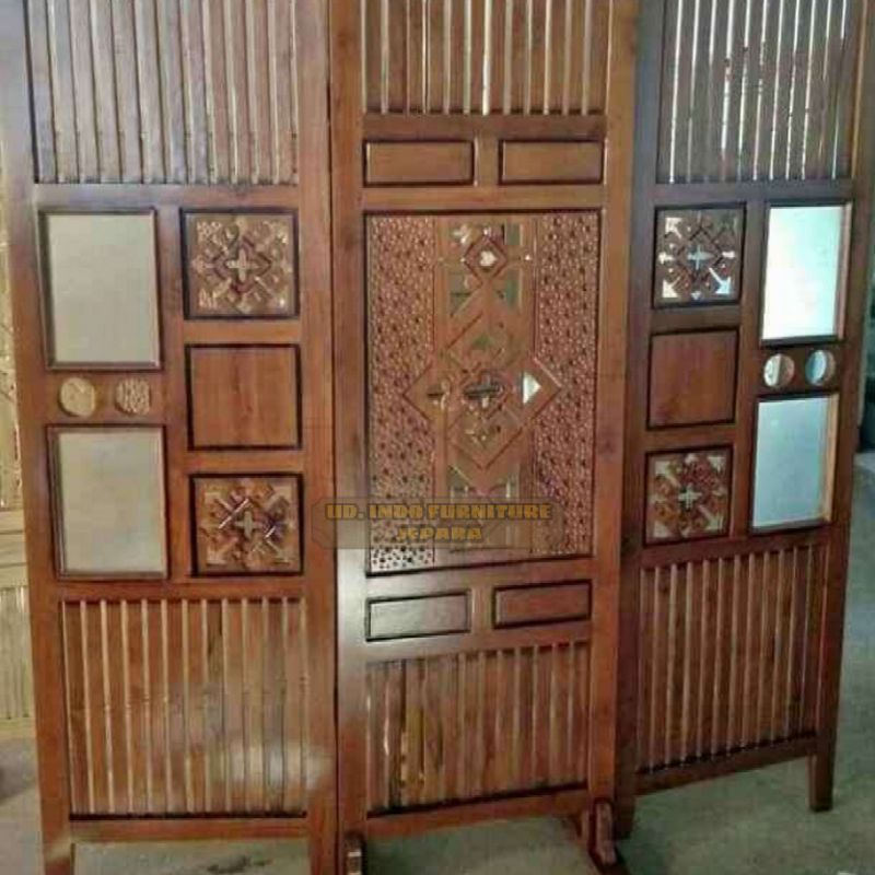 sketsel 3 pintu minimalis partisi ruangan penyekat ruangan murah