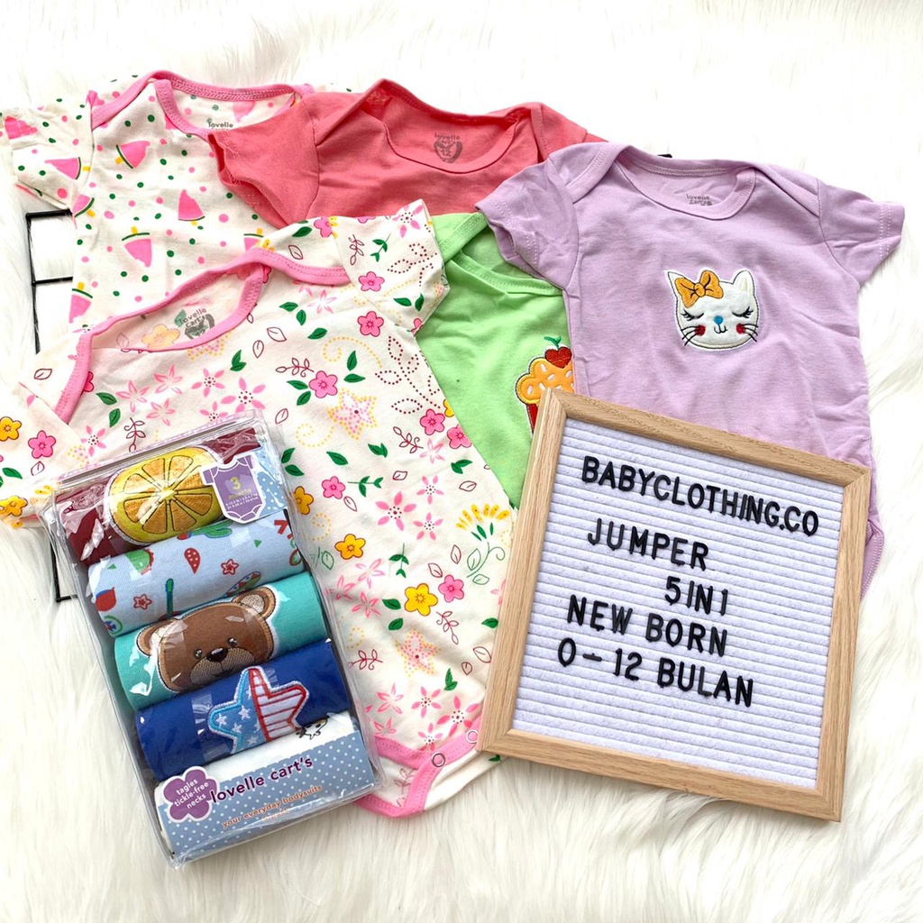 Jumper bayi cewek cowok 1pak isi 4pcs jumper extra kaos kaki 3pasang 1pak isi 5 jumper kado kelahiran murah bestseller lucu motif bervariasi -jum