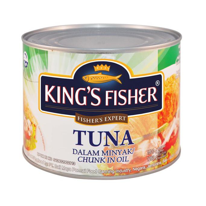 

King's Fisher Tuna Minyak Nabati 1800g Tuna in Oil Daging Tuna Makanan