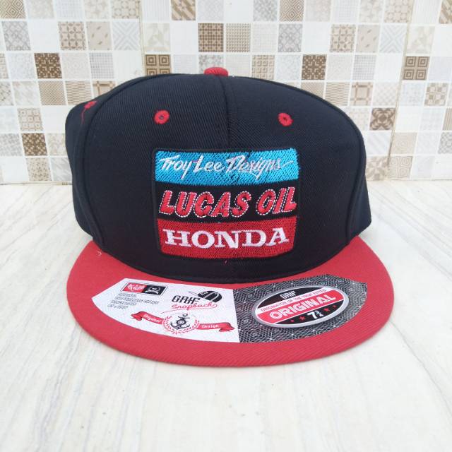 Topi snapback bordir TROY LEE DESIGN lokal motorcross trail trabas crf KLX