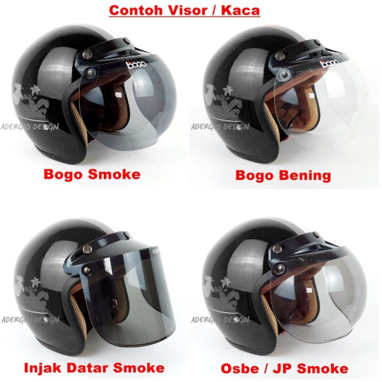 HELM BOGO Motif Simple Is Good Maroon Doff List Emas Full Cat Retro Klasik Kaca Bogo dan Osbe