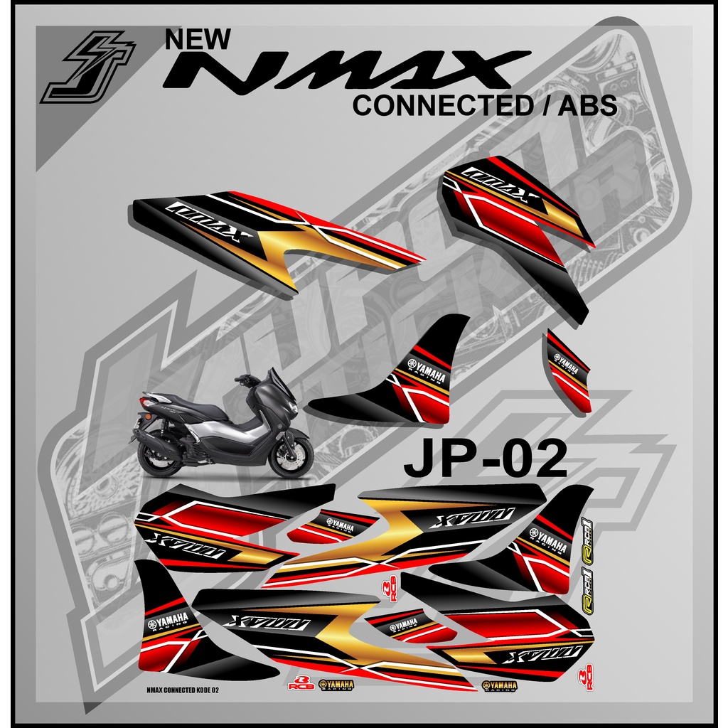 Jupon Sticker Sticker Striping Motor YAMAHA NMAX NEW 150 - Sticker Striping Lis Variasi Nmax New 202