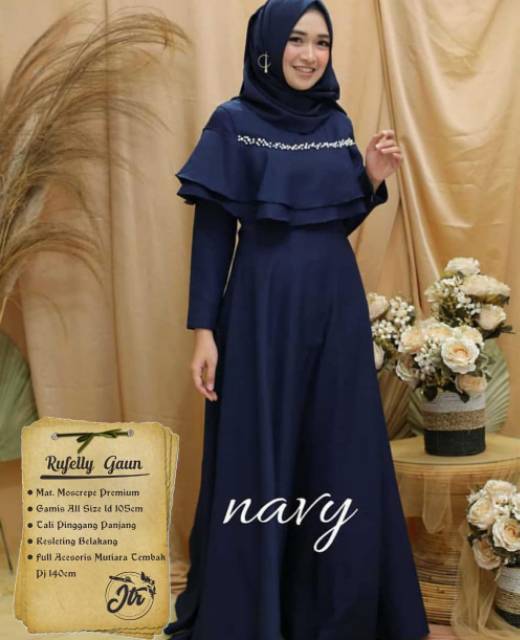 RUFELLY GAUN  ,GAUN PESTA MUSLIMAH