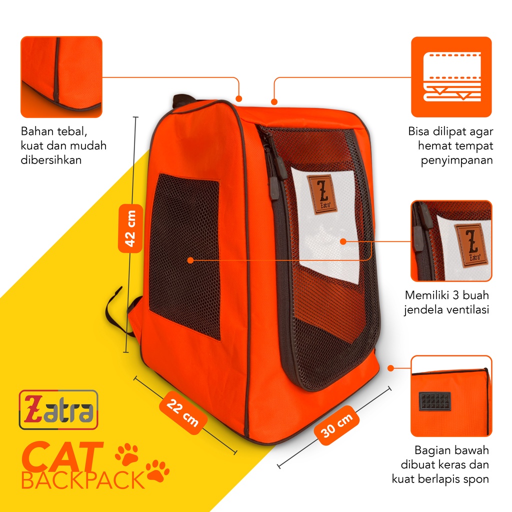 Tas Kucing Ransel Waterproof Travel Backpack Cat Dog Reptil Bag