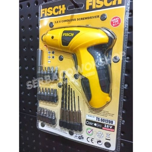 Fisch Mesin Bor Obeng Baterai Cordless Screwdriver Bor Charge Khusus Area jawa dan Sekitarnya