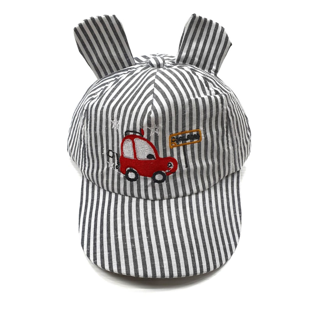 Maxkenzo Topi Lug 1 - 3 Tahun Topi Anak BerKualitas-Abu