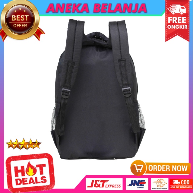 Tas Ransel Pria Polo Paris Emboss Warna Hitam SMP SMA Kuliah Stylish Keren Gratis Raincover Multifungsi Backpack Fashionable Cowok Import Hangout Bahan Tebal Kuat Awet Murah Terlaris Berkualitas