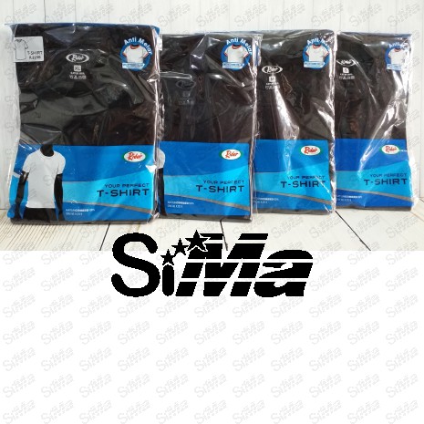 Oblong T-shirt Pria Rider Hitam R 223 R223 Kerah Bulat