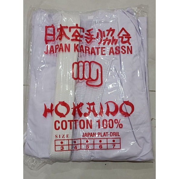 BAJU KARATE KATA HOKKAIDO ANAK DAN DEWASA  FREE LOGO FORKI