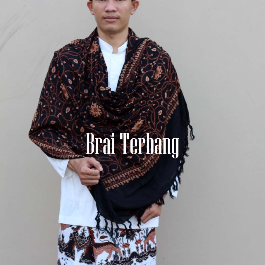 qda sorban panjang premium kashmiri shawl full bordir wool - Paling Bagus