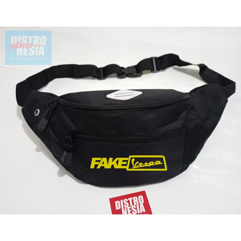 SLINGBAG/TAS SELEMPANG PRIA CLUB MOTOR FAKE VESPA , WAISTBAG FAKE VESPA TAS SLEMPANG