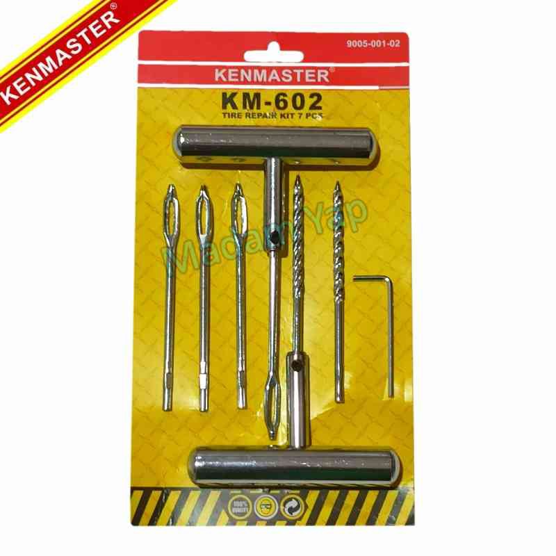 ALAT TAMBAL BAN TUBLES MOBIL MOTOR KENMASTER TIRE REPAIR KIT TUBELESS