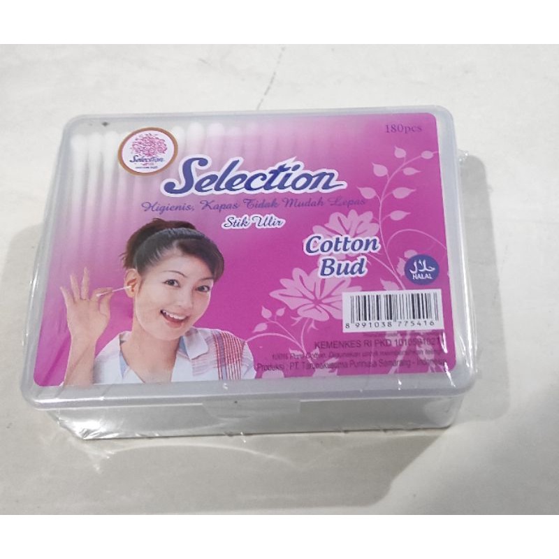 Cotton Bud merk Selection isi 180 dengan box