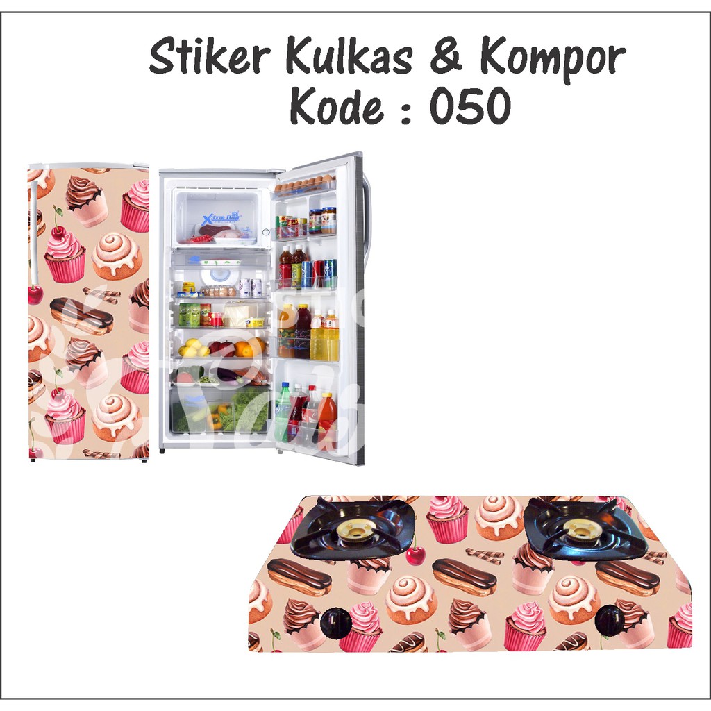 stiker kulkas dan  stiker kompor kompor 050 makanan