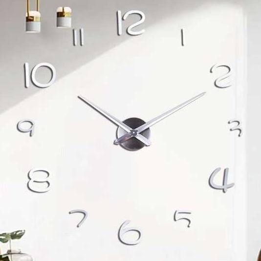 BISA COD Jam Dinding Besar DIY Giant Tempel Angka Jarum Manual Diameter Besar