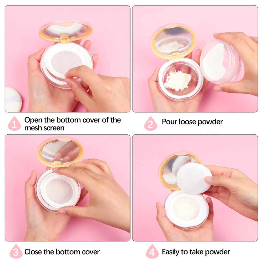 Populer Kotak Makeup Wadah Kecil Kosong Travel Compact Powder