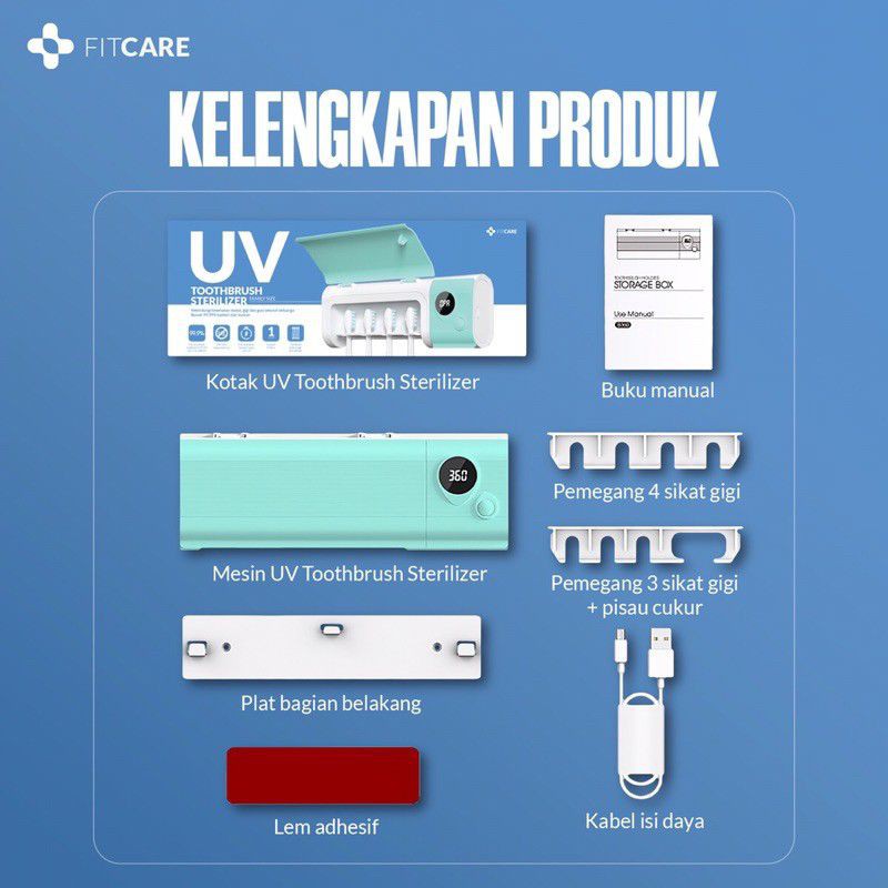 Fitcare UV Sterilizer Toothbrush Family Tempat Sikat Gigi UV