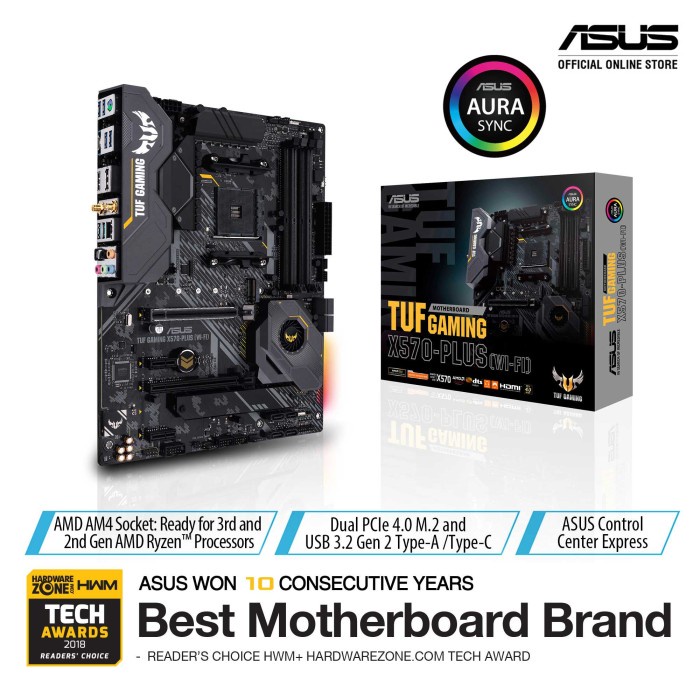 Motherboard ASUS TUF Gaming X570 PLUS (Wifi ) murah