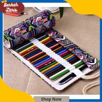 

MARCO Bohemian Tas Pensil Gulung Canvas 48 Slot 20.5x55cm - EN-71 Berkah Laris