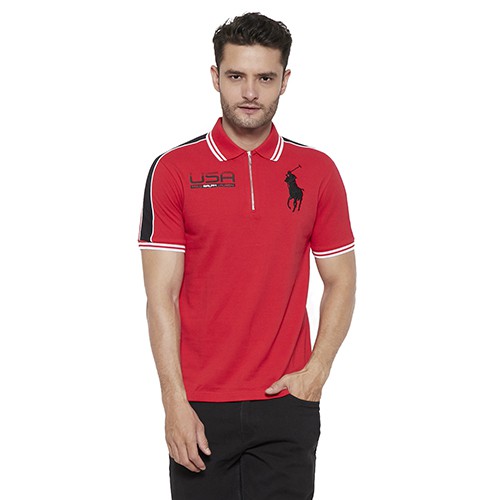Polo Shirt Men Fashion Custom Fit RL.Red-Blk-Wht Polo Ralph Lauren