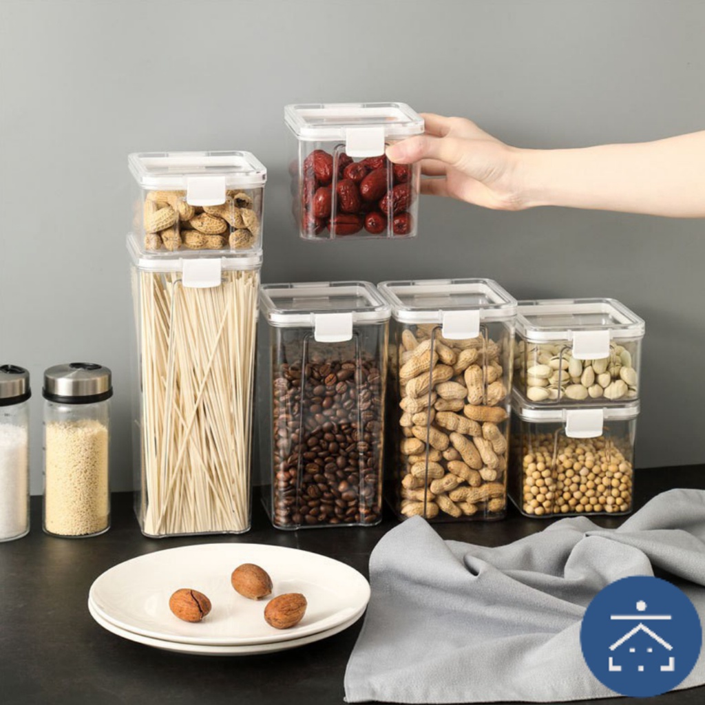 Premium (Mount) Kunataruma Toples Plastik Murah Bening Kotak Kecil Makanan Unik Kulkas Lucu Import