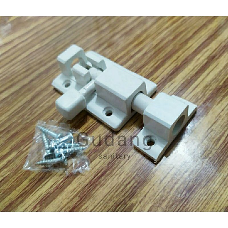 Grendel Pvc Inch Kunci Slot Wc Kunci Slot Kamar Mandi Pvc Slot Pintu