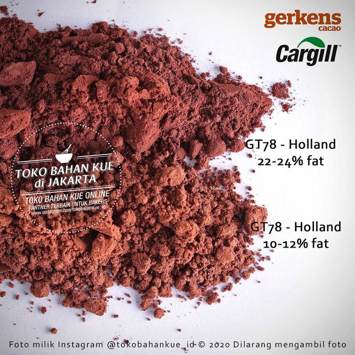 

CARGILL GERKENS PURE COCOA POWDER 500GR GT78 HOLLAND 22-24% BUBUK