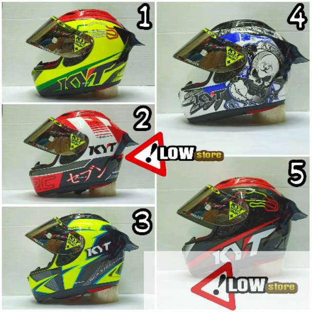 Helm KYT Rc7 motif paket ganteng