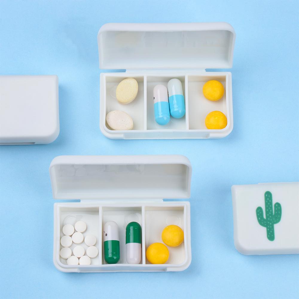 Pineapple 3grid Pill Case Kotak Organizer Penyimpanan Pil Tablet Mini Tahan Debu