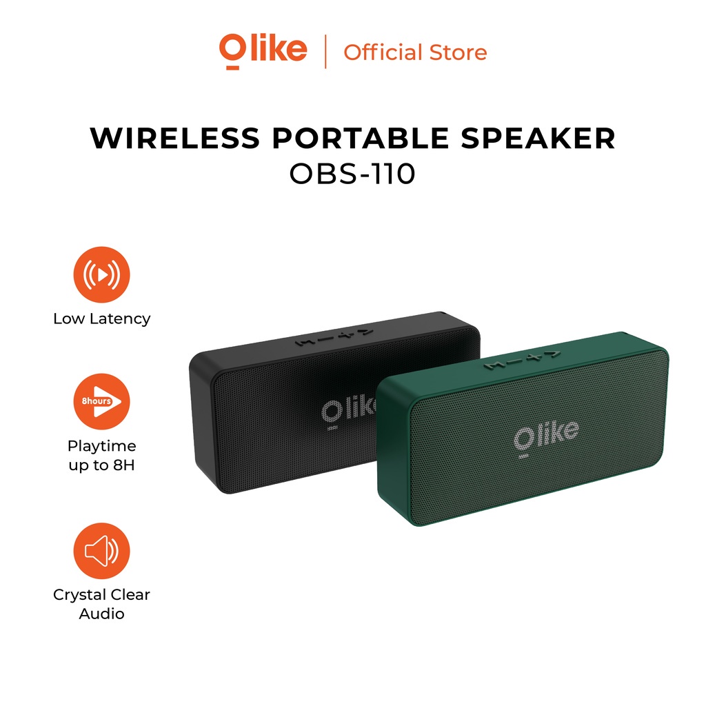 Olike Speaker Low Latency Bluetooth 5.0 8 Hours Playtime Portable Speaker Ultra Bass Garansi Resmi 1 Tahun OASE OBS-100