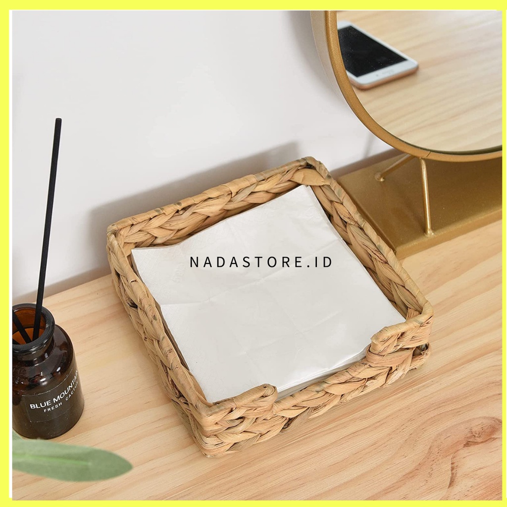 NADASTORE - Waterhyacinth napkin holder / baki tempat tisu / tempat tisu meja