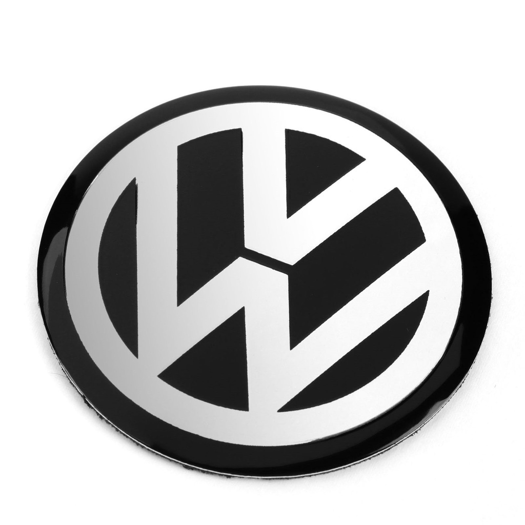 4 Pcs Sticker Emblem Dekorasi Velg Mobil Ukuran 56MM Warna Hitam Untuk VW Volkswagen