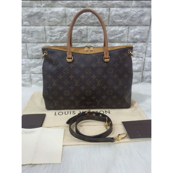 Tas Wanita Preloved Bag LV Louis Vuitton Pallas Monogram MM 2013 GHW