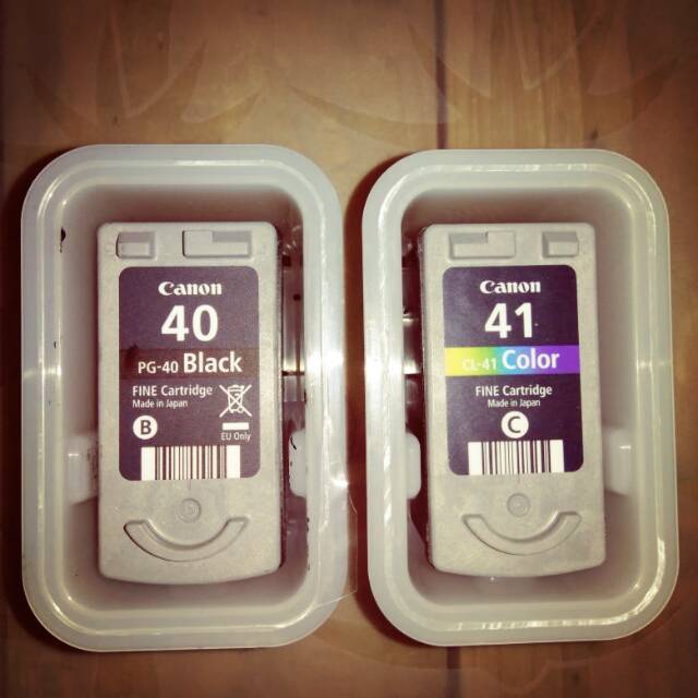 Canon 40 dan 41 Cartridge bekas baru sekali diisi tinta siap pakai