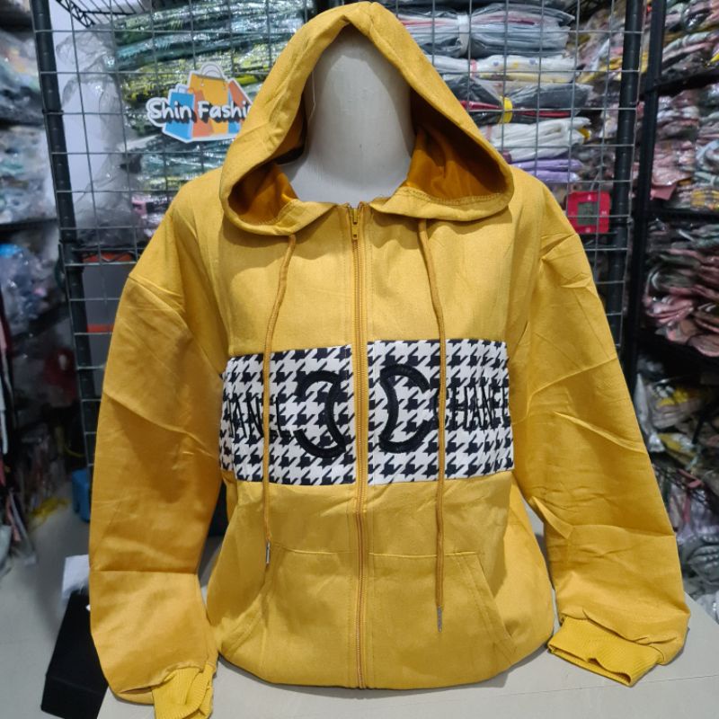 Jaket Suede Import Wanita Fashion XL Besar-Ch Mojo Kuning