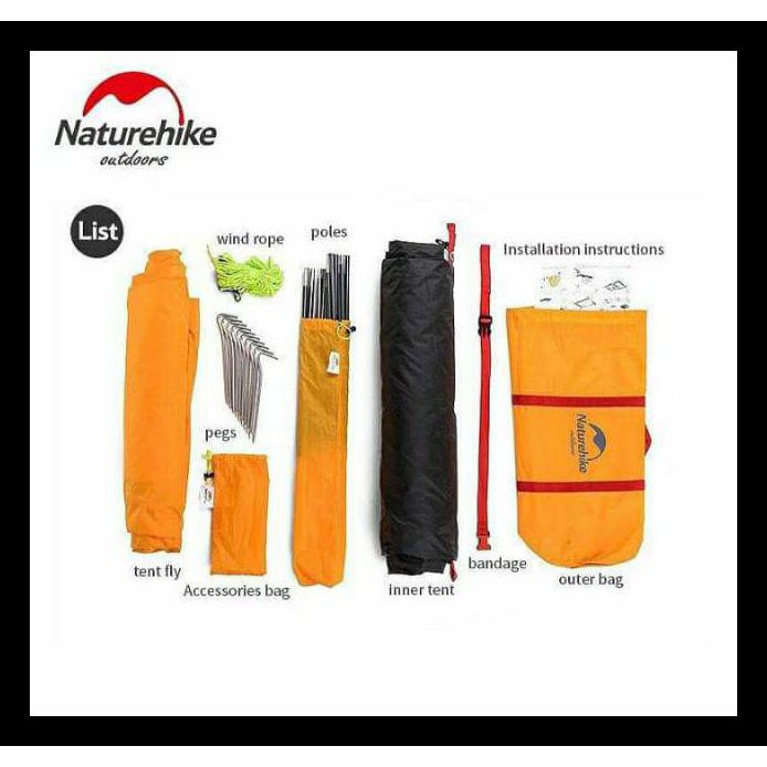 TERLARIS TENDA NATURHIKE SERIES NH18Z044-P/TENDA CAMPING IMPORT