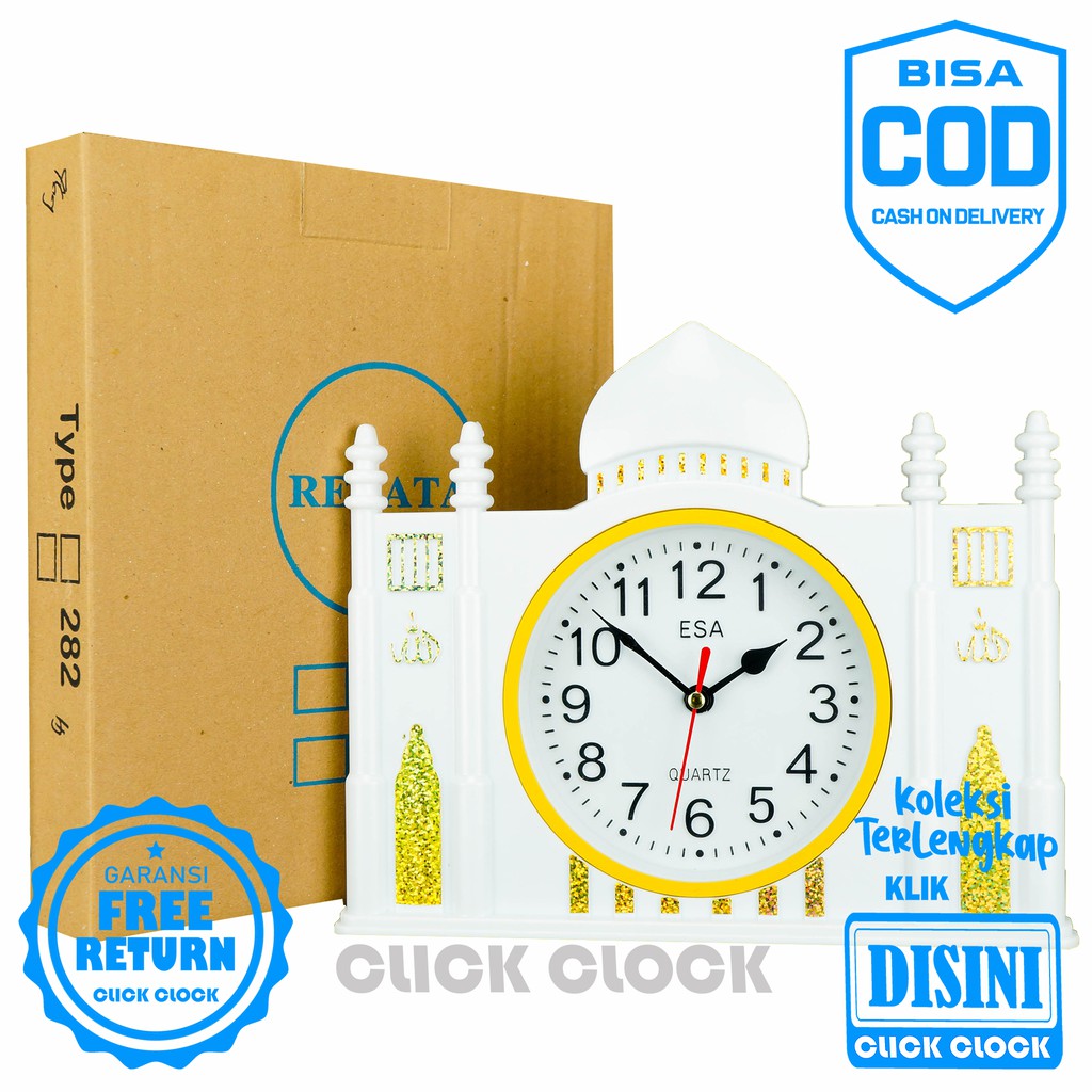 Jam Dinding Nuansa Islami Wall Clock Dekorasi Rumah Minimalis ESA