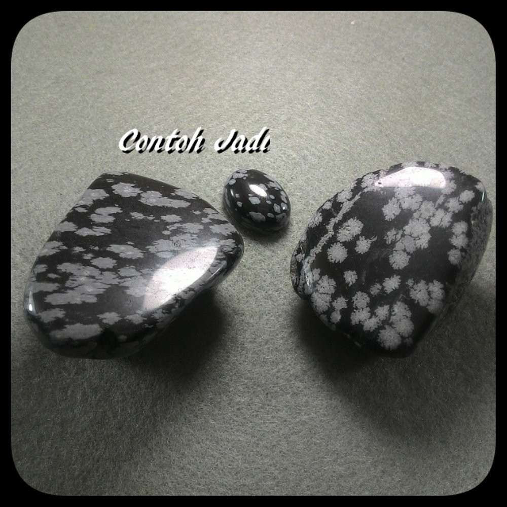 ROUGH POLISHED TUMBLED GRAY WHITE BLACK SNOWFLAKE STONE HQ