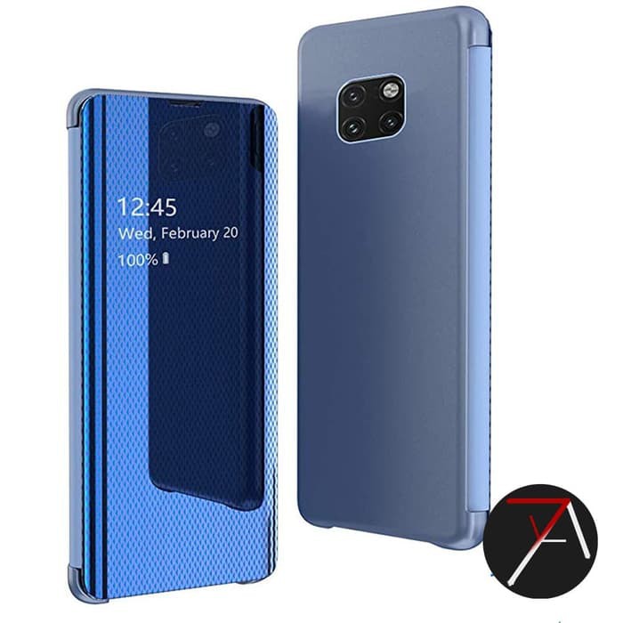 Huawei Mate 20 Pro Mate20Pro Flip Clear View Motif Standing Cover Smart Mirror Case Casing
