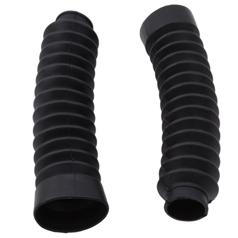 2pcs Gaiter Pelindung Fork Depan Motor Bahan Karet