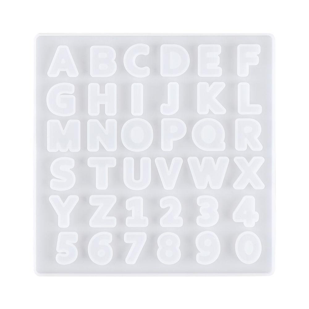 Solighter Alphabet Number Transparan Resin Casting Silica Gel Handmade Cetakan Resin