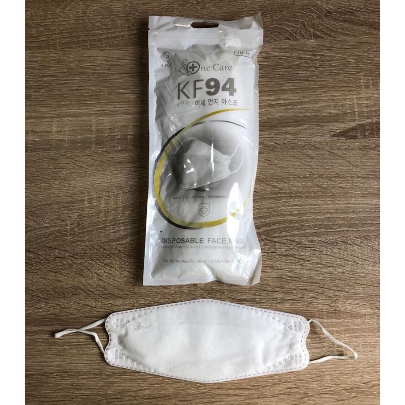 READY MASKER KF KF94 ONECARE ONE CARE NECARE PUTIH ISI 10 LBR PER PACK ADA EMBOS ONECARE NYA