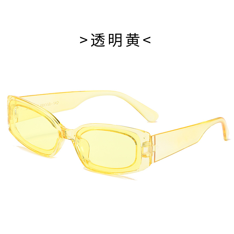 (YUZHU) COD Kacamata Fluorescent Eropa Dan Amerika Rectangular Disco Sunglasses Untuk Wanita / Pria