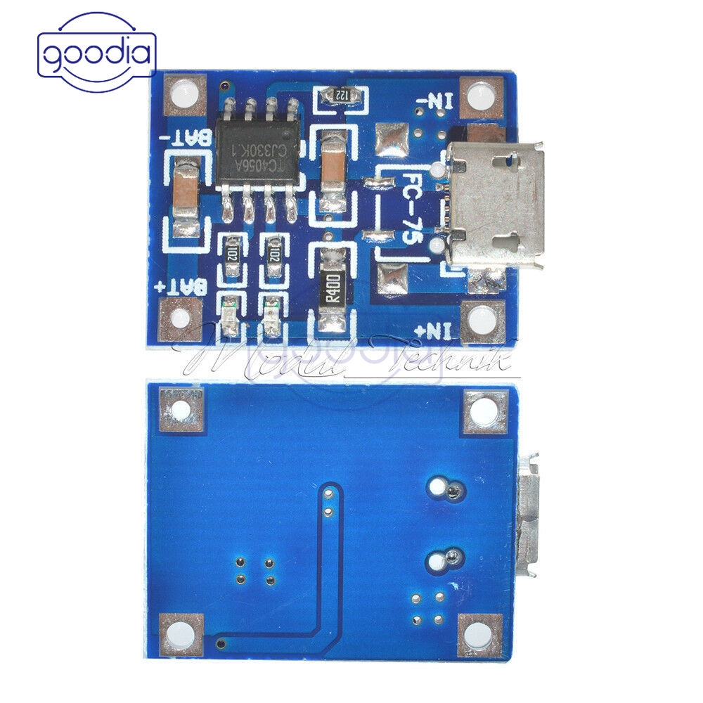 ✈【Fast/COD】✈ 1/5/10PCS TP4056 5V 1A Mini/Micro USB 18650 Lithium Battery Charger Board Module