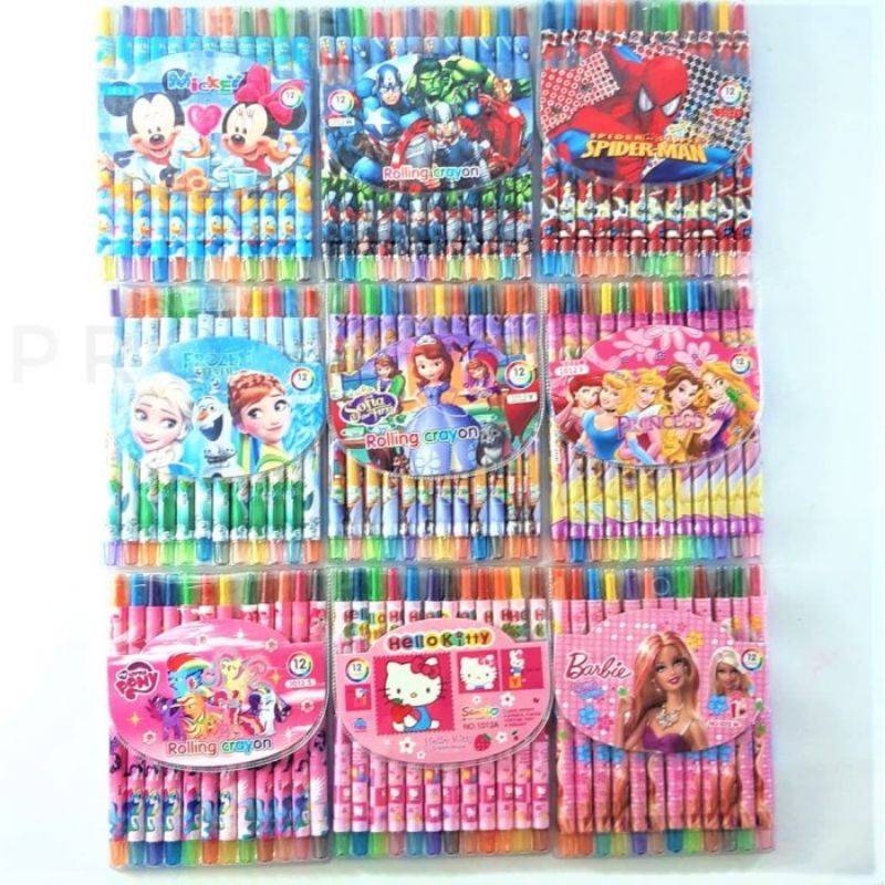 

1 PACK CRAYON PUTAR ANAK MOTIF KARAKTER COWO DAN CEWE