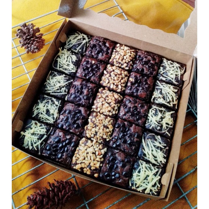 

Brownies sekat/Brownies ucapan/Cheese brownies