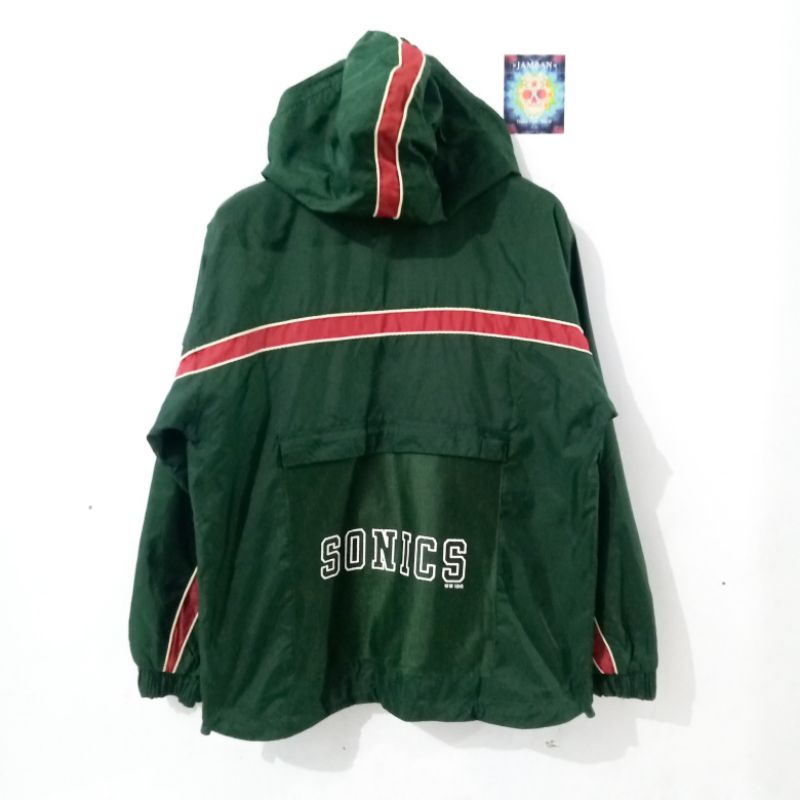 Jaket Vintage 1995 NBA Sonics Lisensi dari Official NBA bukan starter chalkline atau pro player