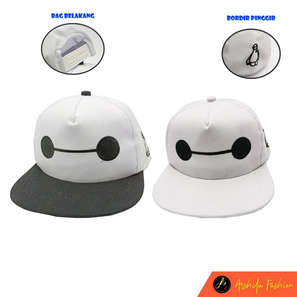 Snapback Anak Hiphop Bordir Pinguin Anak Laki laki perempuan Umur 3-12 Tahun