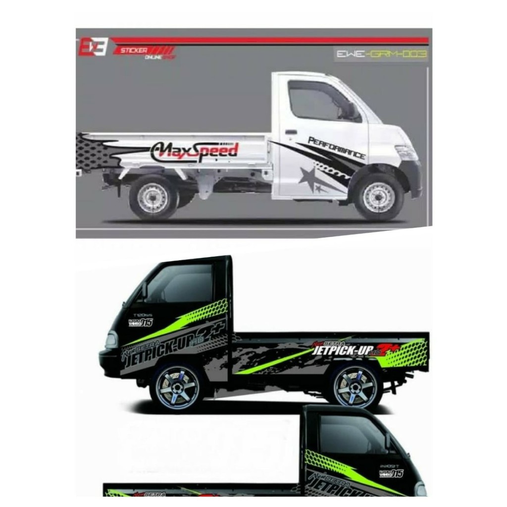 cutting sticker sepaket mobil pick up