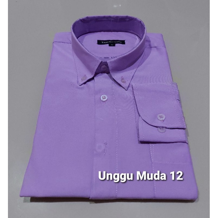 KEMEJA JUMBO POLOS LENGAN PANJANG XXL 2XL XXXL 3XL COKLAT SUSU CREAM UNGGU PEACH KEMEJA POLOS